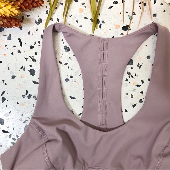 Free People Stay Cool Lilac Racer Back Sports Bra - Picture 3 of 5
